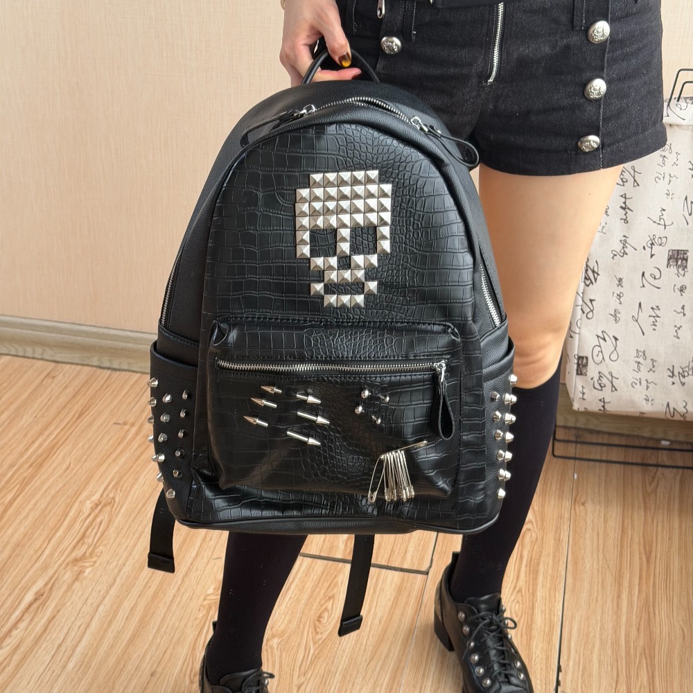 Women Bags With Laptop Compartment - Mochila Original com Padrão de Crocodilo