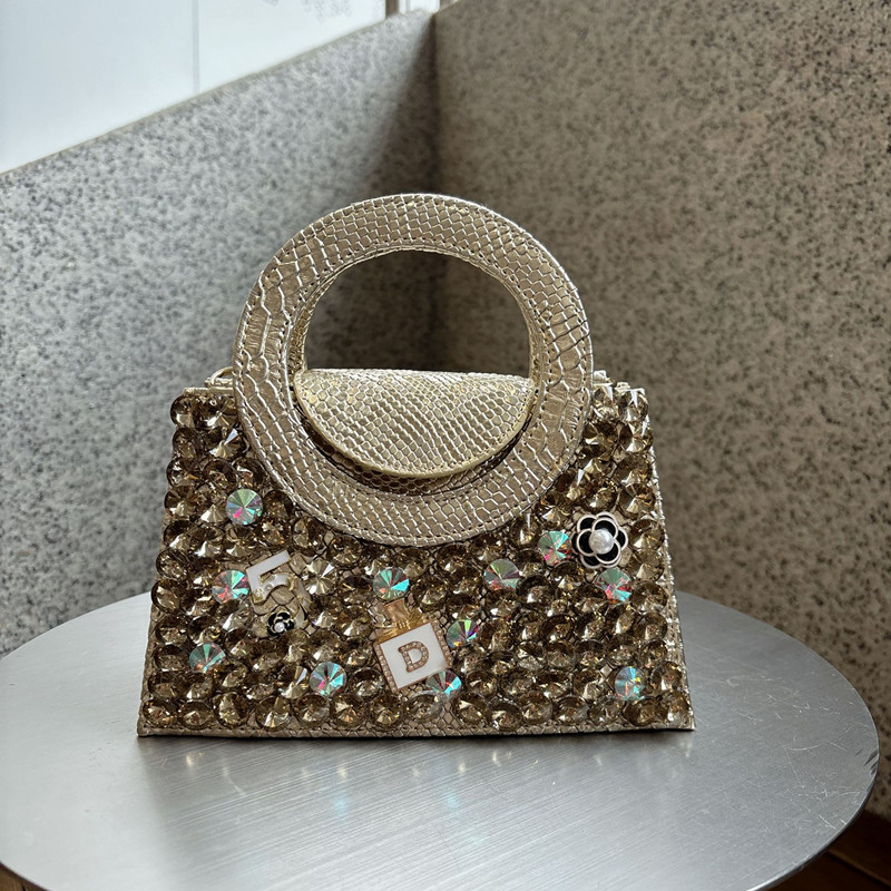 Evening Bag Beaded - 2025 luxo cobra impressão feminina alça