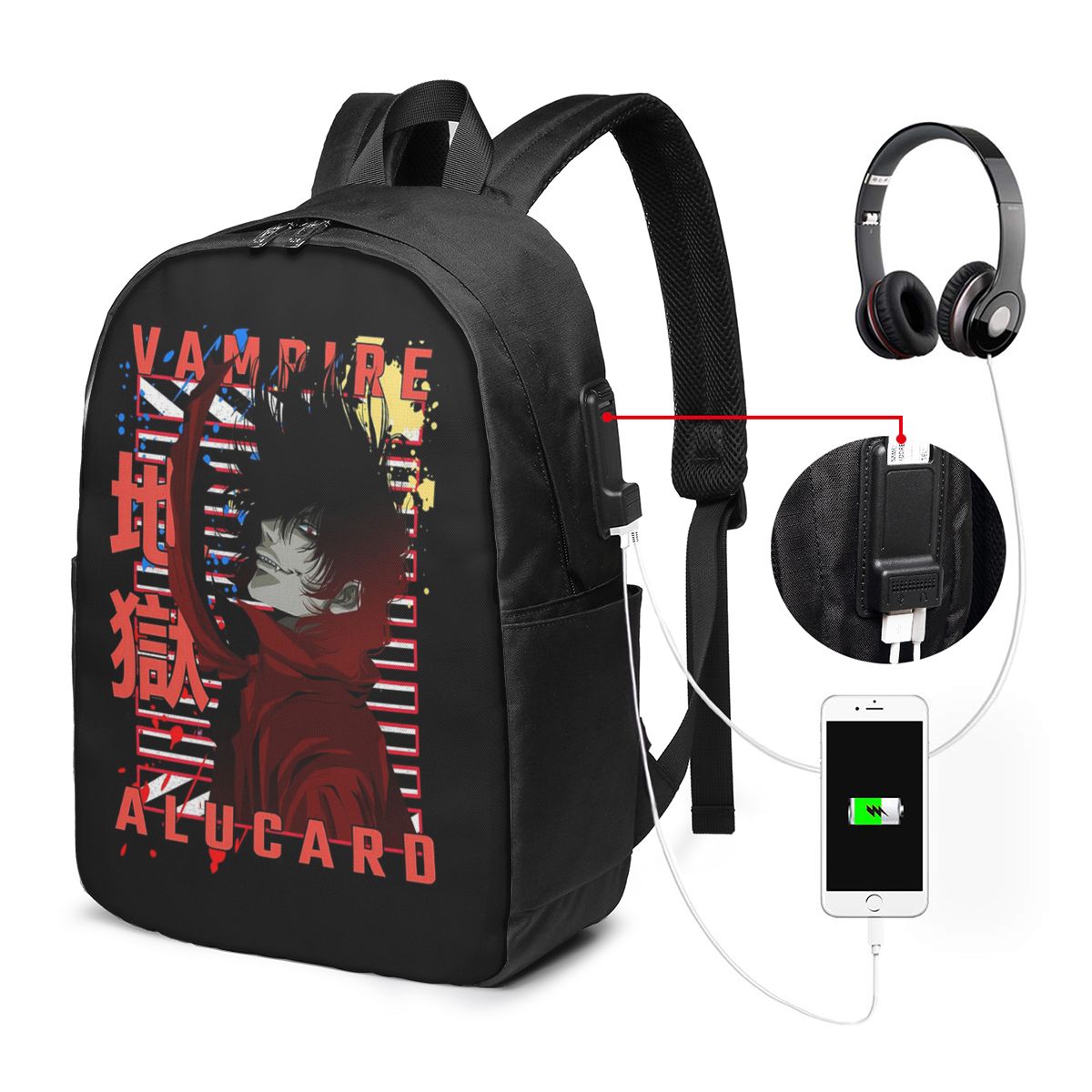 Women'S Bags Travel - Mochila Alucard Hellsing Manga para viagem,