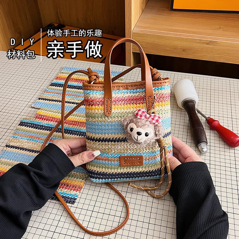 Women'S Retro Bags - Bolsa de Tricô DIY - Kit