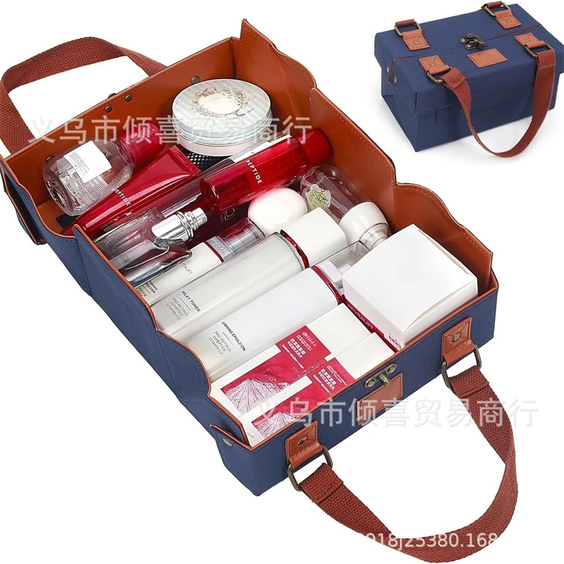 Women Vanity Bags - Bolsa de Maquiagem Magnética de Couro,