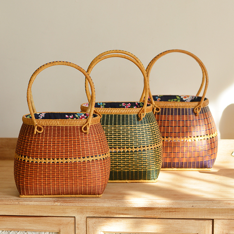 Women Bags Vietnam - Cesta artesanal do Vietnã, armazenamento exótico,