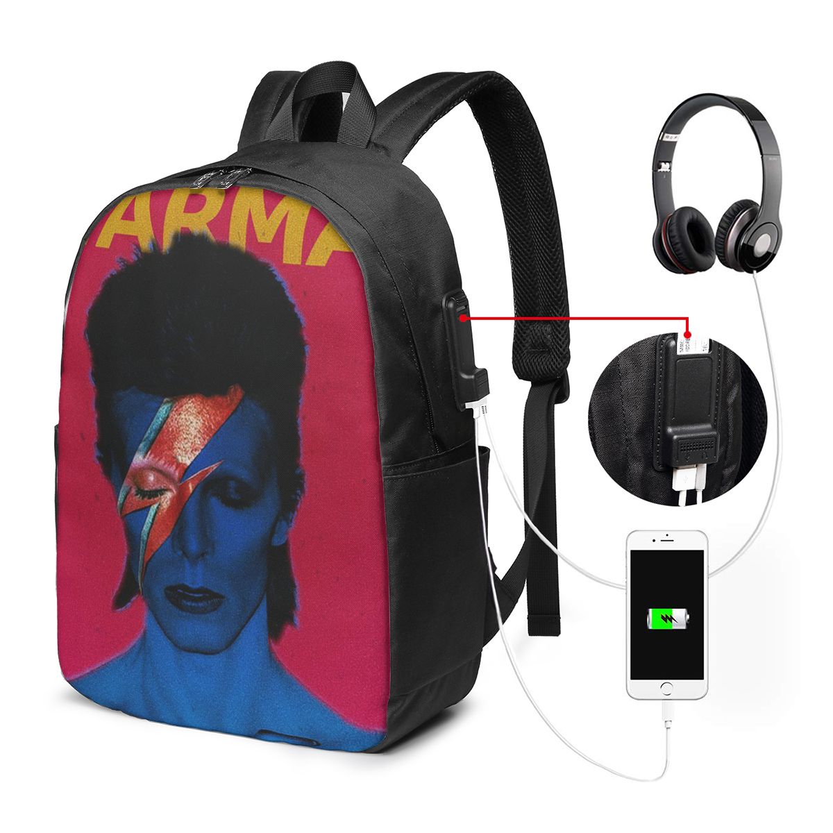 Women'S Bags Travel - Mochila Davids Bowied para viagem, bolsa