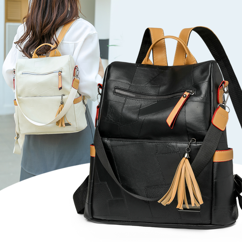 Women Bags For Office Use - Vintage couro do plutônio mochila feminina