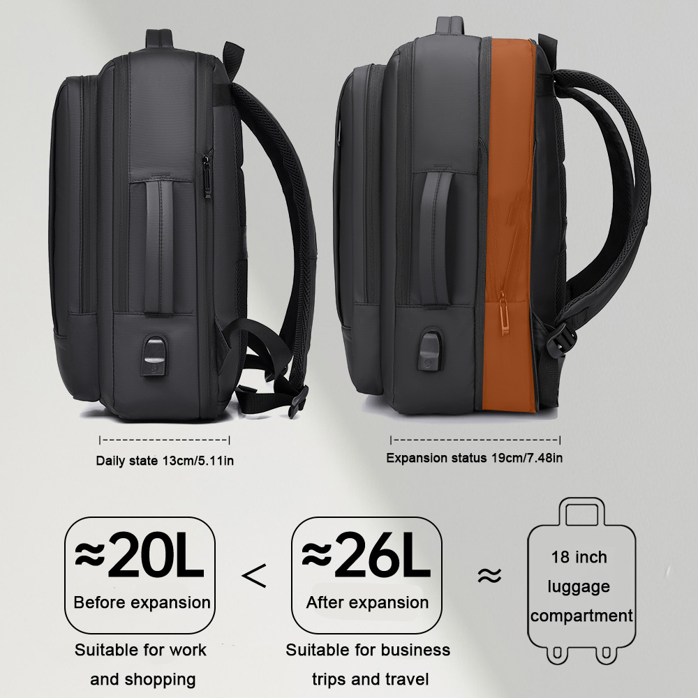 Nova mochila de viagem expansí - Women Bags With Laptop Compartment avaliação e preço