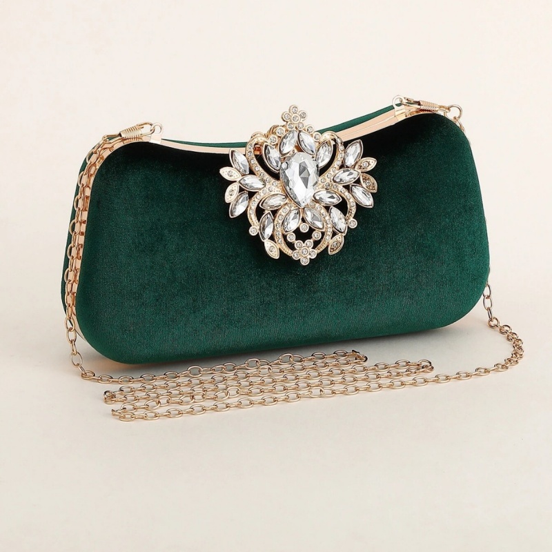 Bolsa Clutch de Veludo Verde E - Clutch Bag Evening avaliação e preço