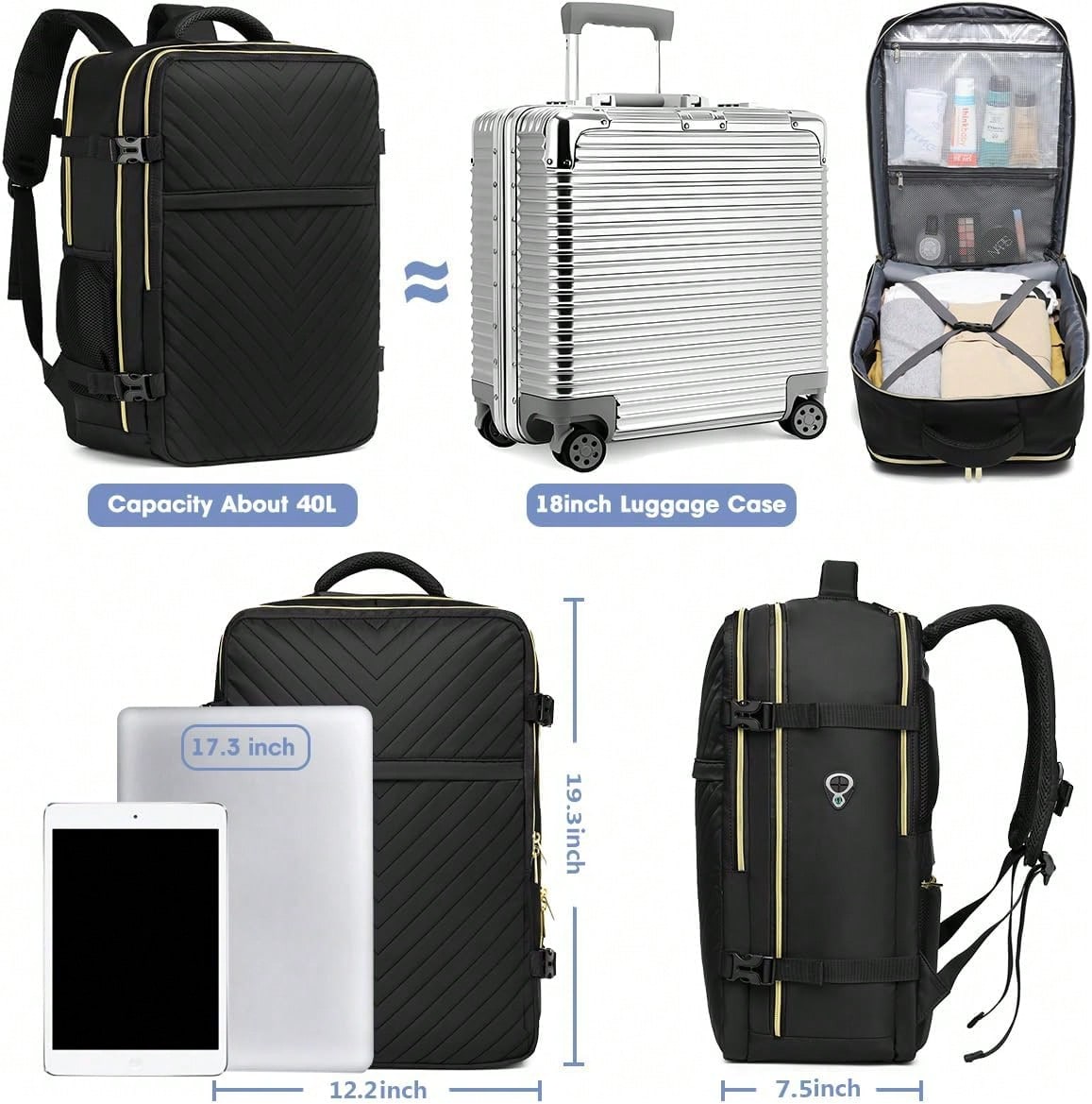 Mochila de viagem grande para  - Women'S Bags Travel avaliação e preço
