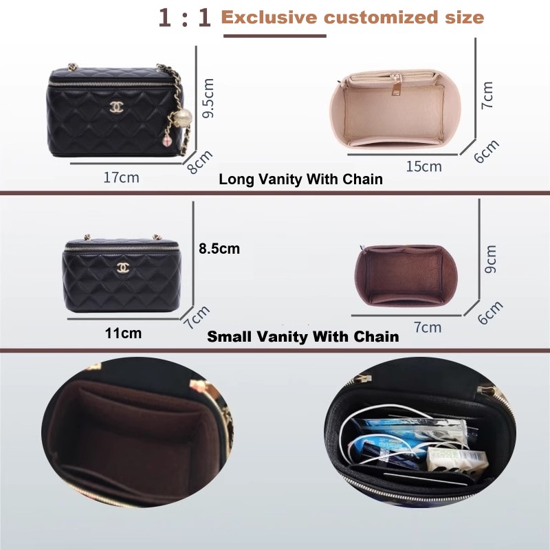 Saco de inserção de feltro org - Women Vanity Bags avaliação e preço