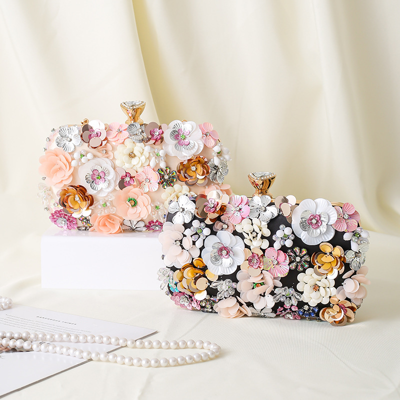 Floral noite jantar bolsa fris - Evening Bag Beaded avaliação e preço