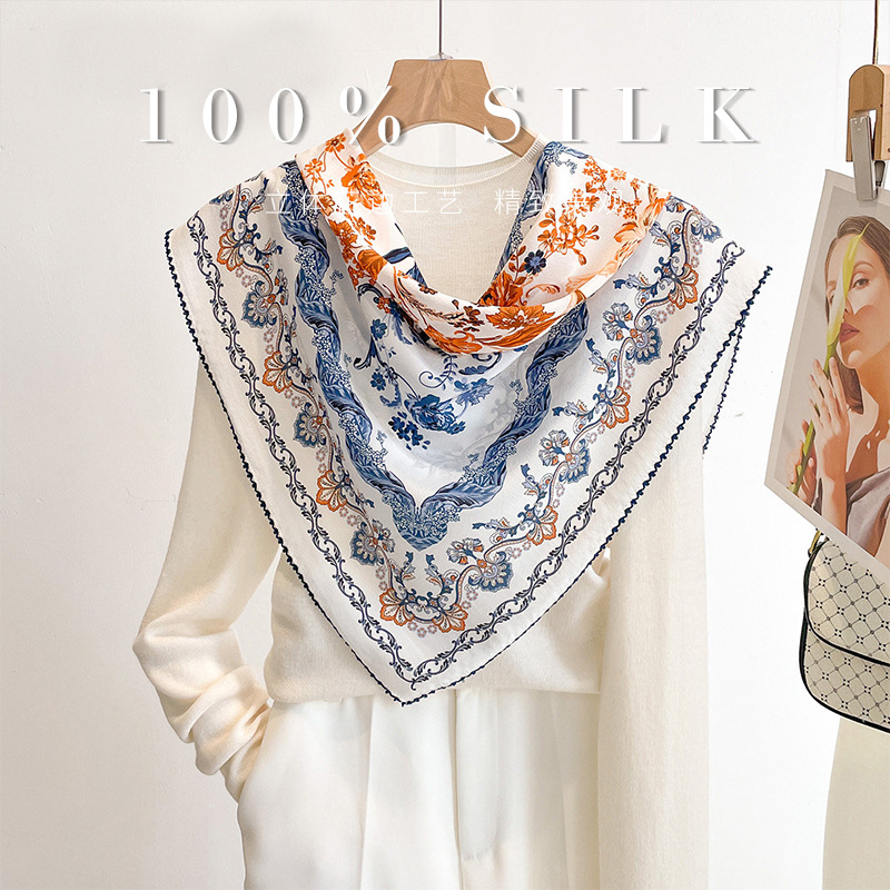 Lenço Quadrado de Seda de Amor - Women'S Retro Bags avaliação e preço