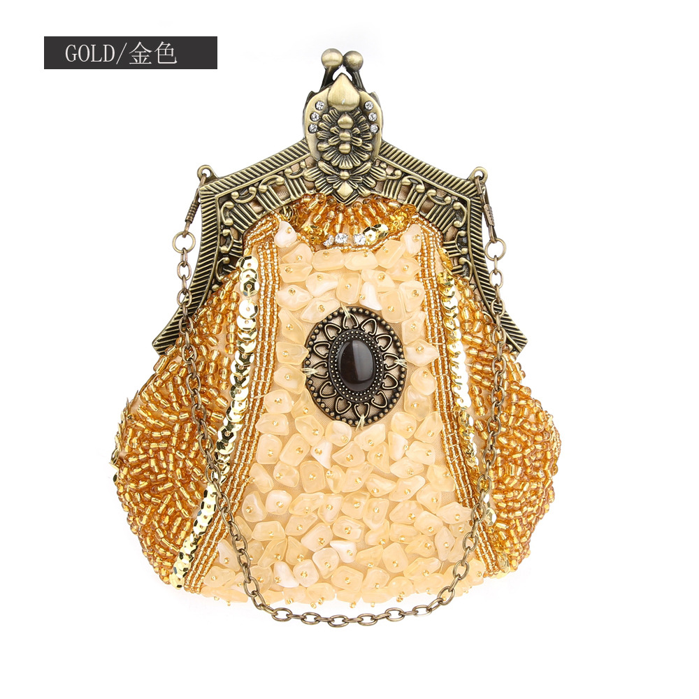 Clutch frisada de lantejoulas  - Evening Bag Beaded avaliação e preço