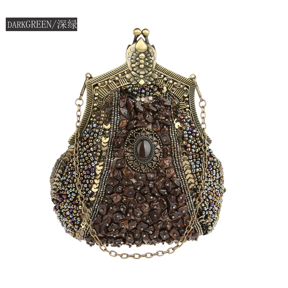 Clutch frisada de lantejoulas  - Evening Bag Beaded avaliação e preço