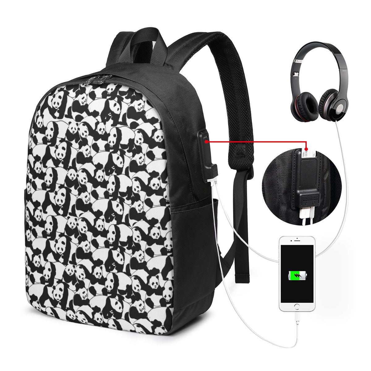 Mochila com estampa de panda,  - Women'S Bags Travel avaliação e preço